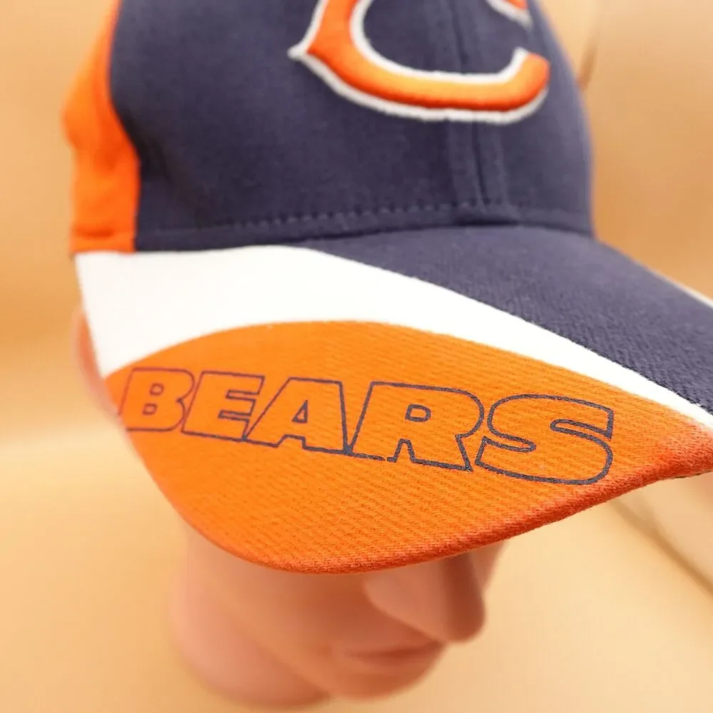Chicago Bears Hat Cap Strap Back One Size Navy Orange White NFL Football Mens